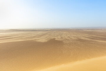 Fototapeta na wymiar Landscape of the Sahara Desert and big beautiful sands.