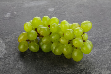 Ripe sweet green grape branch