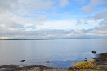 A beautiful lake view from Kaupinoja Sauna, the traditional Finish public sauna place.