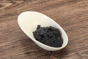 Luxury strugeon fish black caviar