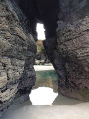 Beach of the Cathedrals, travel in Spain. Ribadeo