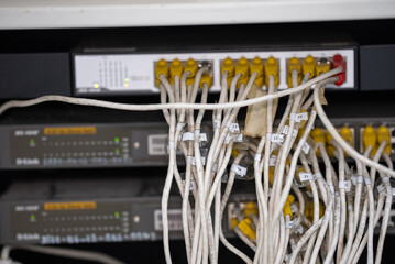 network server system equipment at the server room
