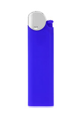 Blue Cigarette Lighter on white with clipping path