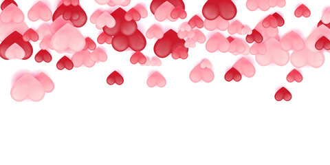 3d paper shape love postcard design for valentine with pink background