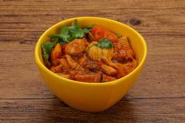 Chicken with oyster sauce and vegetables