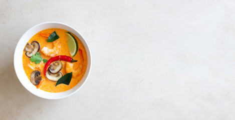 Tom yum soup. Thai cuisine. Healthy eating. Recipes.