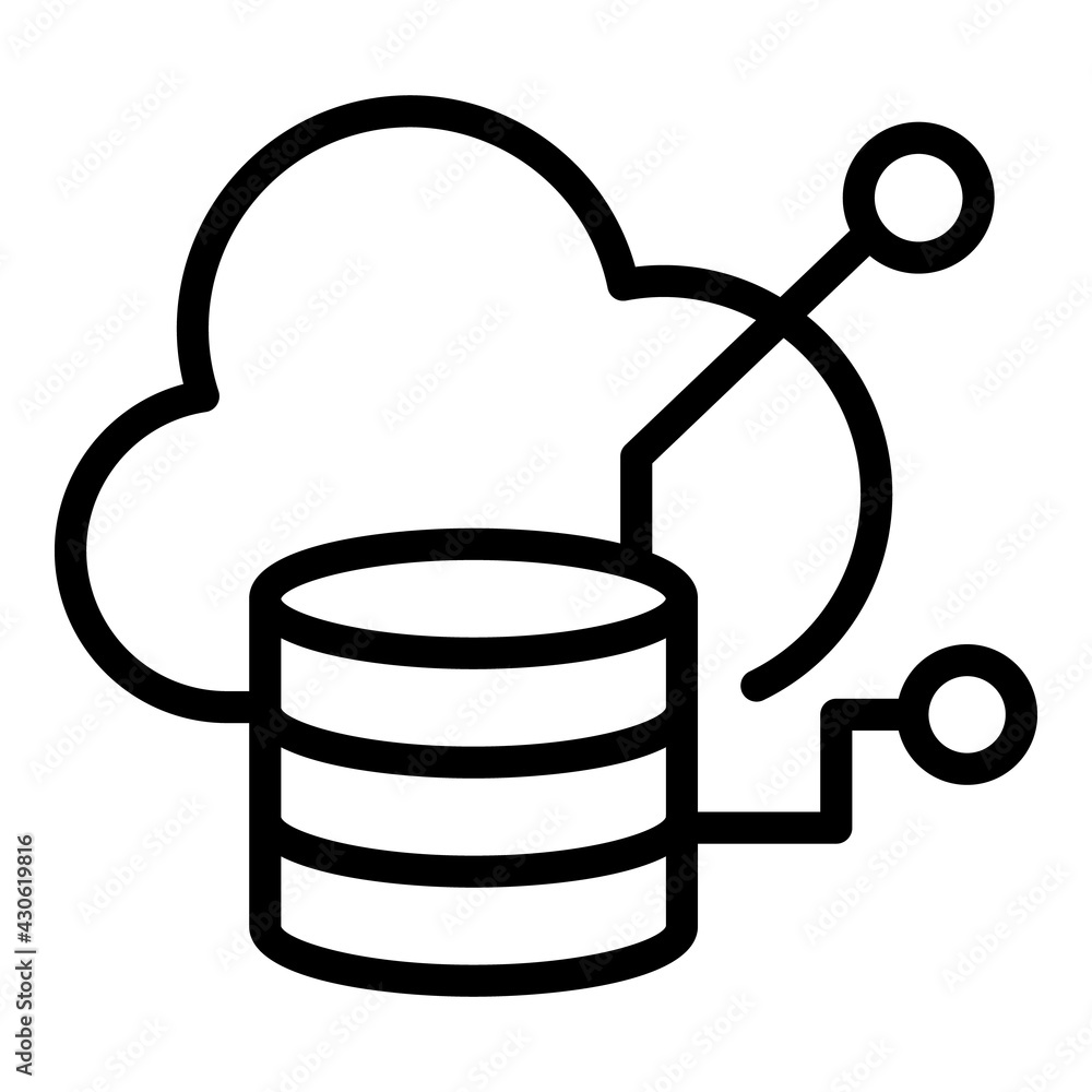 Poster computing storage data icon. outline computing storage data vector icon for web design isolated on w
