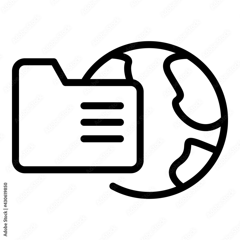 Poster big data strategy icon. outline big data strategy vector icon for web design isolated on white backg