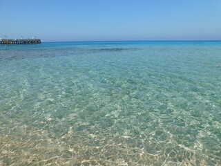 fig tree beach, cyprus. april 2021. calm sea at fig tree beach Paralimni, Cyprus April 2021