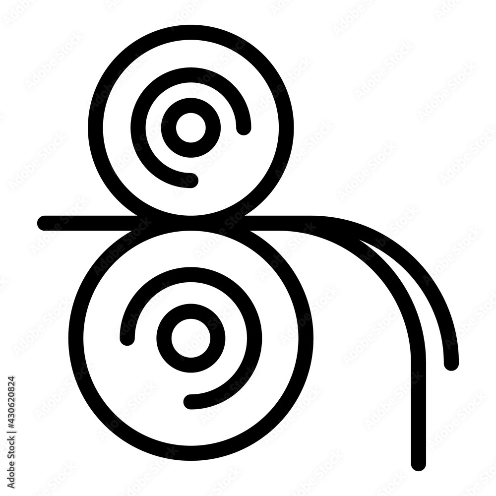 Poster printing process icon. outline printing process vector icon for web design isolated on white backgro
