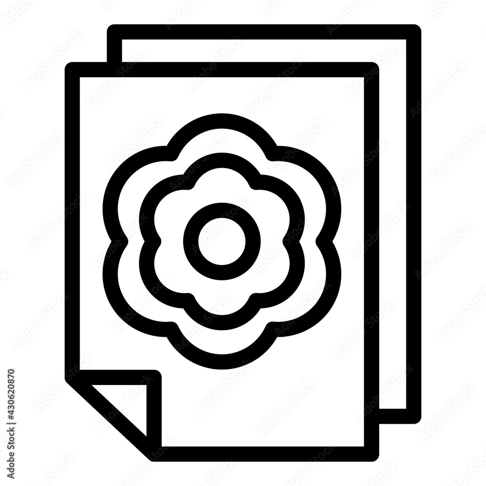 Poster printed media icon. outline printed media vector icon for web design isolated on white background