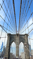 Fototapeta premium 맨하탄과 브루클린을 잇는 브루클린브릿지