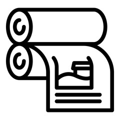 Printing mechanism icon. Outline Printing mechanism vector icon for web design isolated on white background