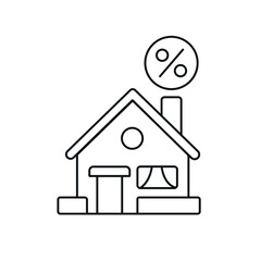 Real estate tax linear icon. Taxation. Thin line customizable illustration. Contour symbol. Vector isolated outline drawing. Editable stroke
