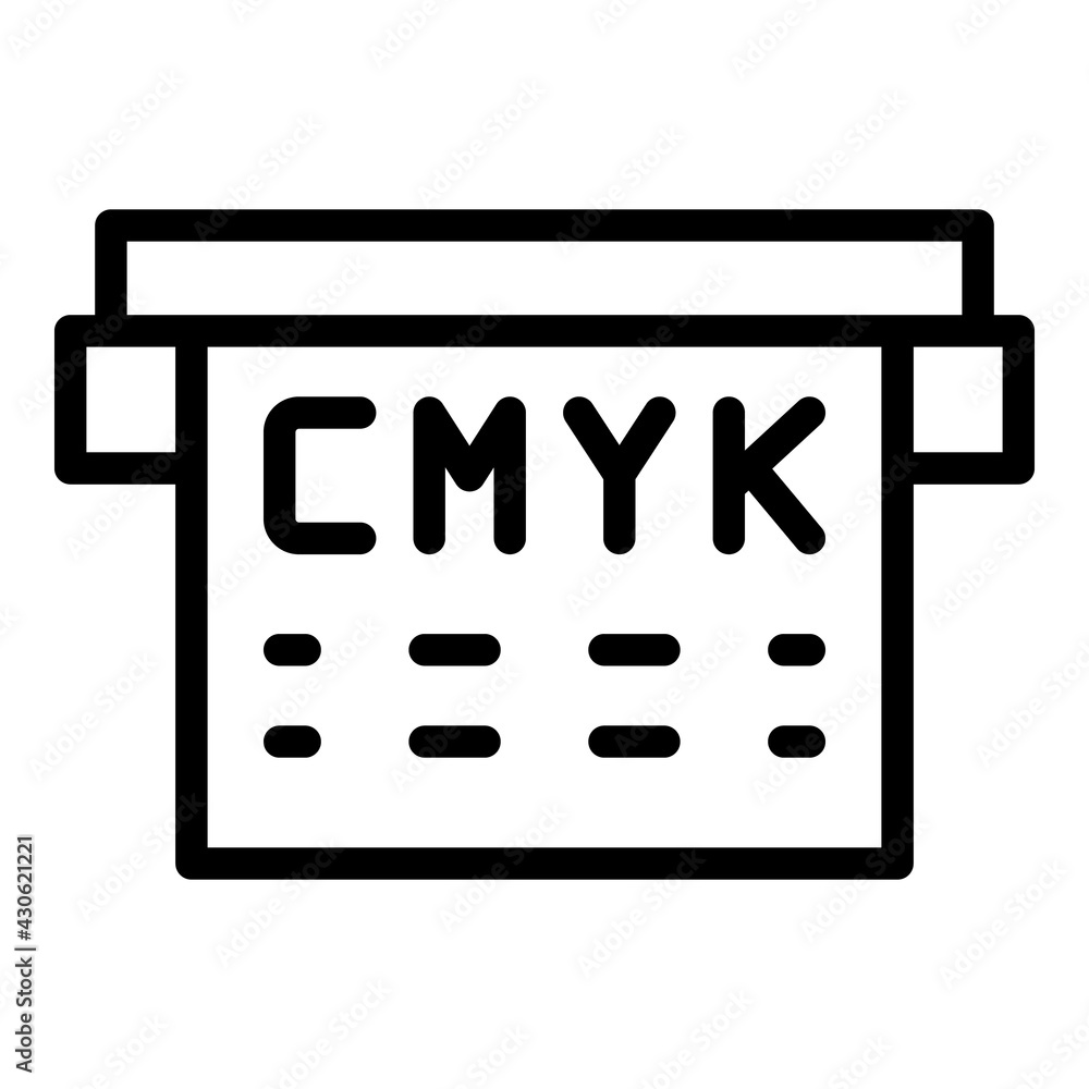 Poster printing sheet icon. outline printing sheet vector icon for web design isolated on white background