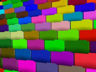 viele bunte Ordner-Symbole © blobbotronic