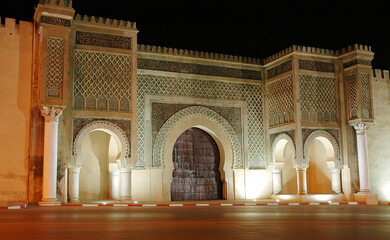 Architecture of  the old town of Meknes in Morocco - obrazy, fototapety, plakaty