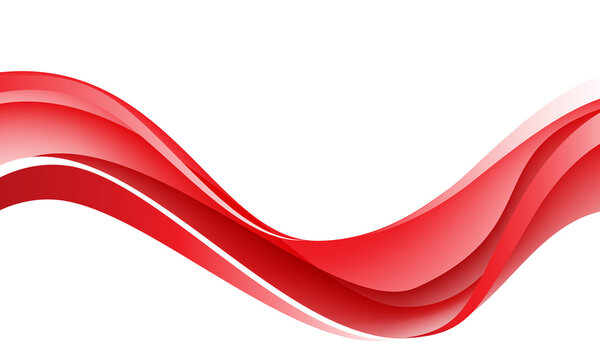 Abstract red wave curve on white design modern luxury futuristic background vector illustration.