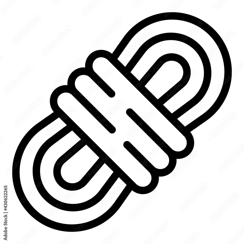 Poster scouting rope icon. outline scouting rope vector icon for web design isolated on white background