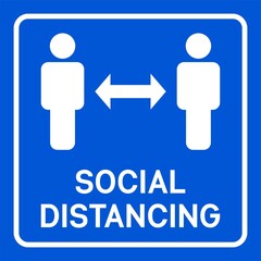 Social distancing warning icon vector.Keep distance.Preventing covid-19,coronavirus.