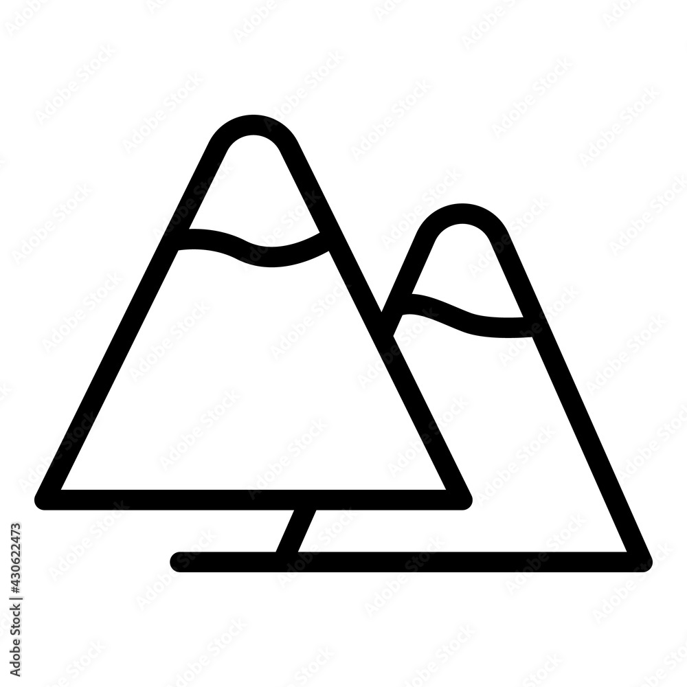 Poster scouting mountain icon. outline scouting mountain vector icon for web design isolated on white backg