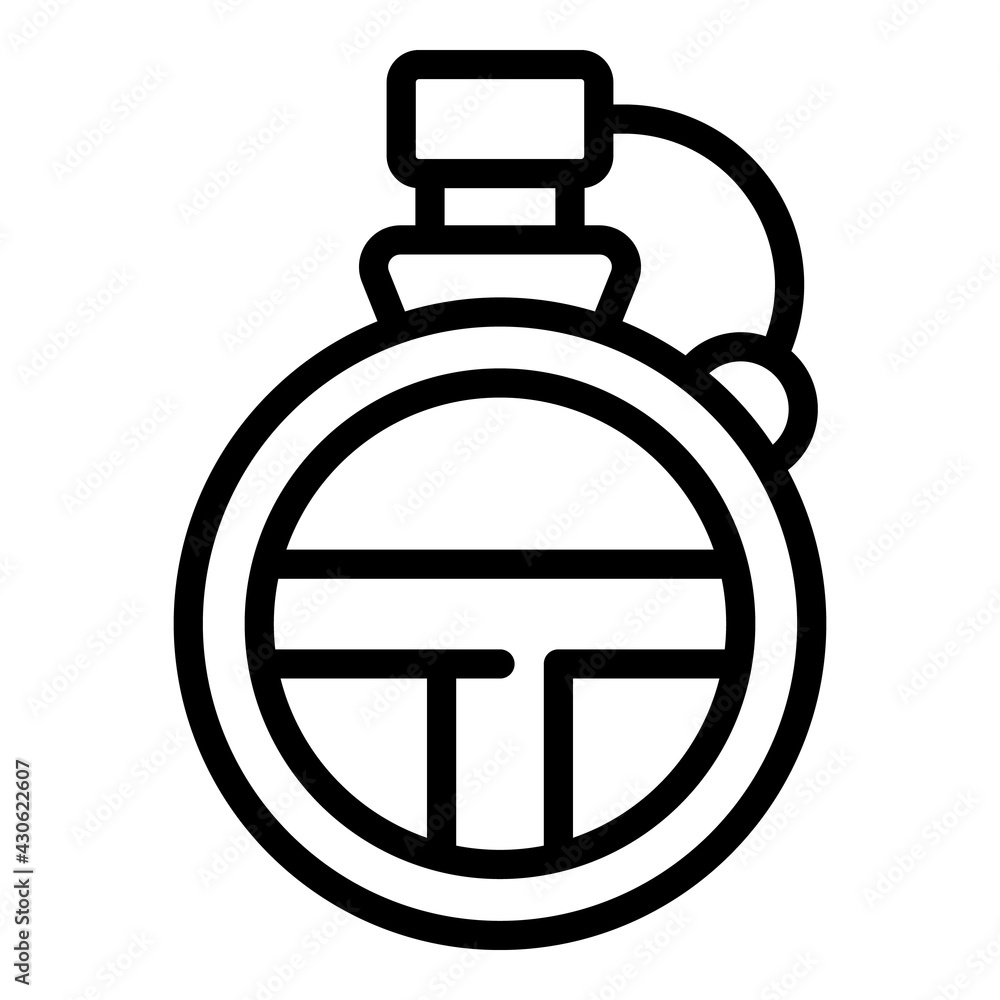 Poster scout water flask icon. outline scout water flask vector icon for web design isolated on white backg