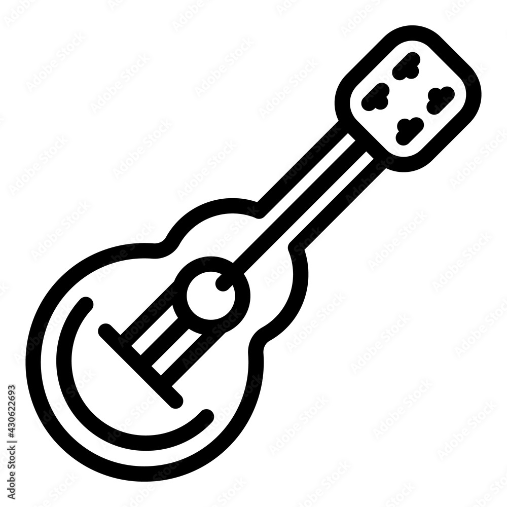 Poster scouting guitar icon. outline scouting guitar vector icon for web design isolated on white backgroun