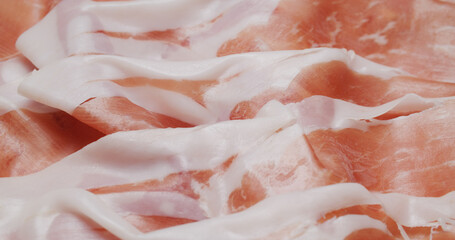 Close up of parma ham