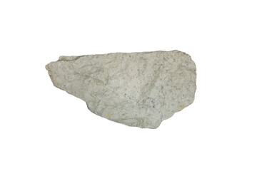 A picec of sodium feldspar (Na Feldspar) isolated on white background. feldspathic rock, Ceramic industrial.