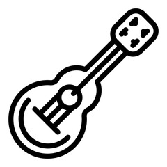 Scouting guitar icon. Outline Scouting guitar vector icon for web design isolated on white background