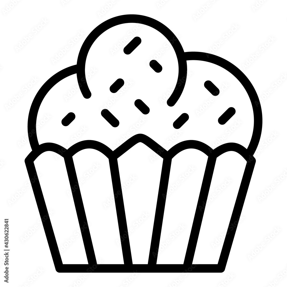 Aufkleber muffin icon. outline muffin vector icon for web design isolated on white background