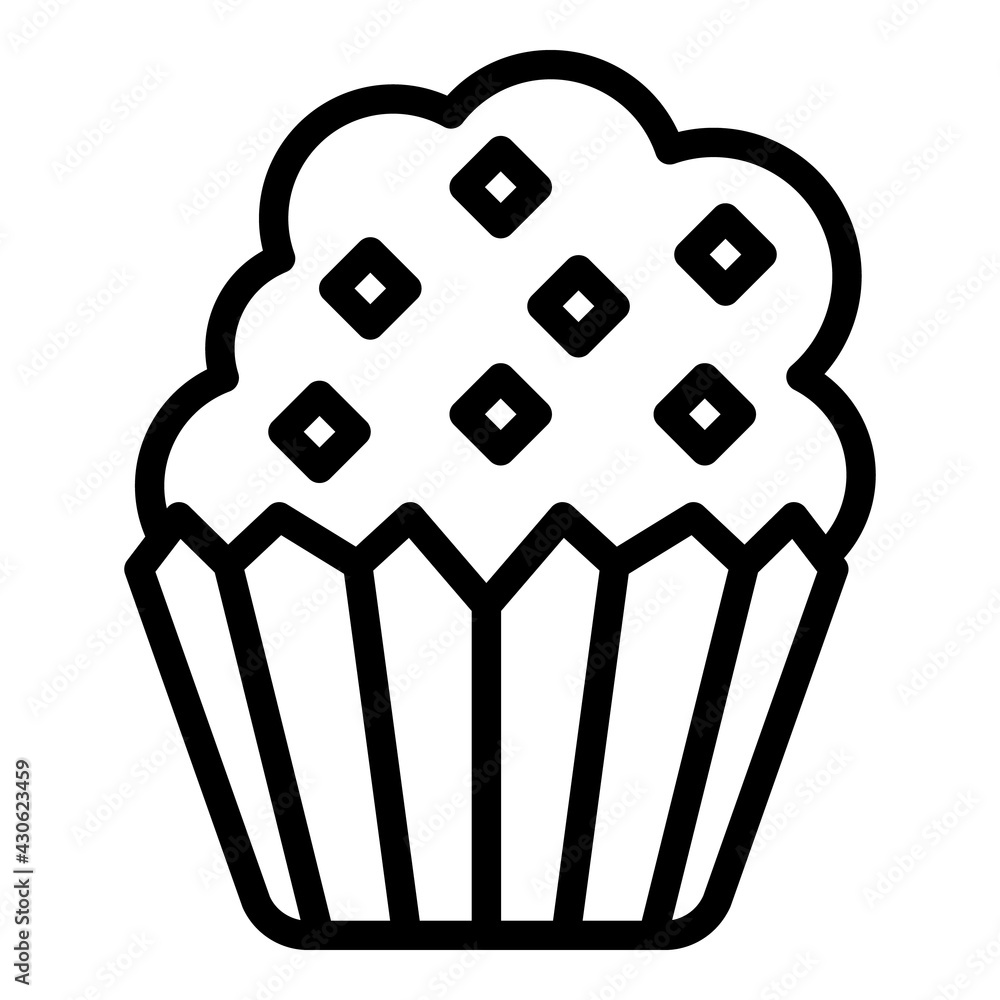 Poster handmade muffin icon. outline handmade muffin vector icon for web design isolated on white backgroun