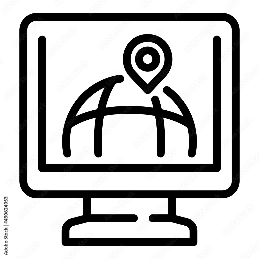 Poster order location icon. outline order location vector icon for web design isolated on white background