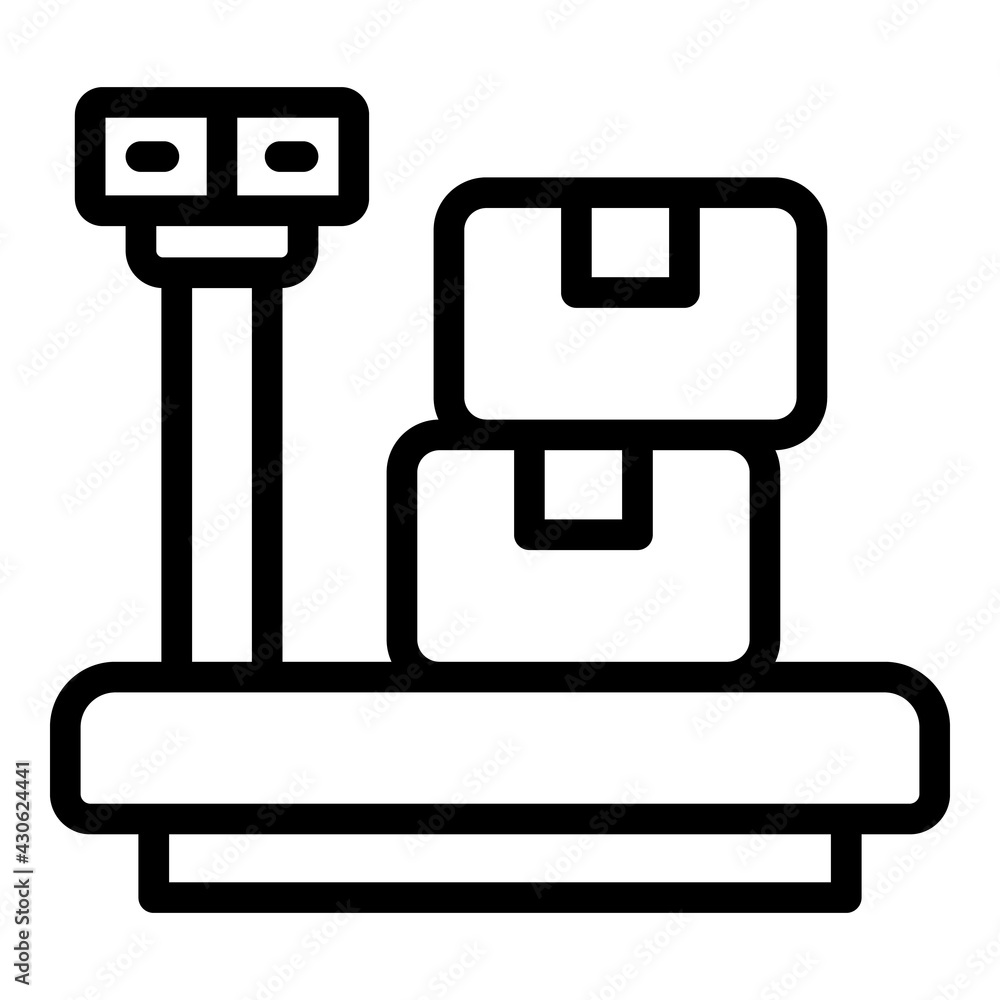 Poster weighing order icon. outline weighing order vector icon for web design isolated on white background