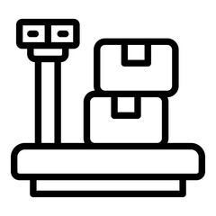 Weighing order icon. Outline Weighing order vector icon for web design isolated on white background