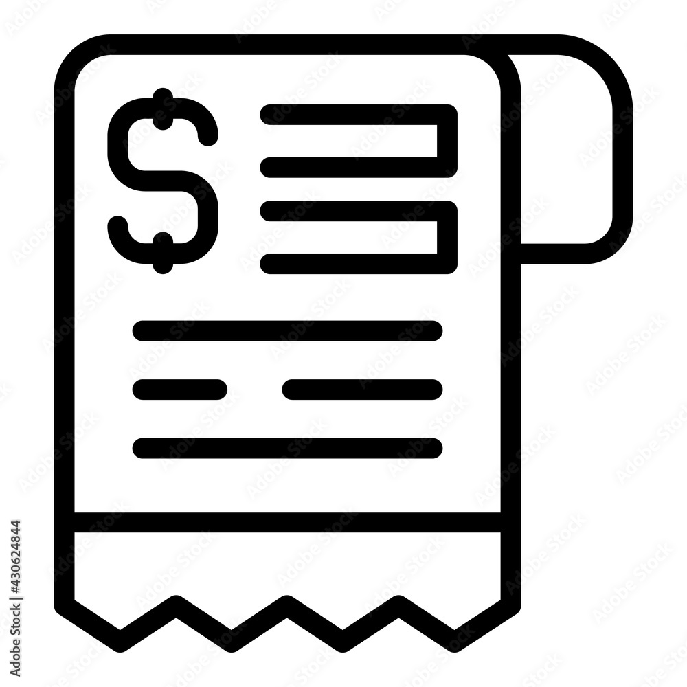 Poster order bill icon. outline order bill vector icon for web design isolated on white background