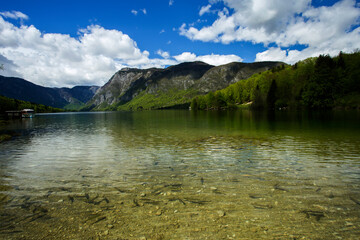 Bohinj lake in Slovenia landscape