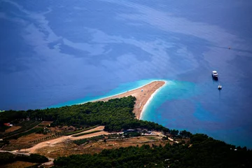 No drill blackout roller blinds Golden Horn Beach, Brac, Croatia Zlatni rat (Golden cape) beach in Bol, Croatia
