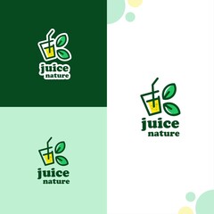 Fresh Juice Nature Juice Logo Template Design Vector, Emblem, Concept Design, Creative Symbol, Icon