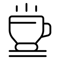 Sleeping tea icon. Outline Sleeping tea vector icon for web design isolated on white background