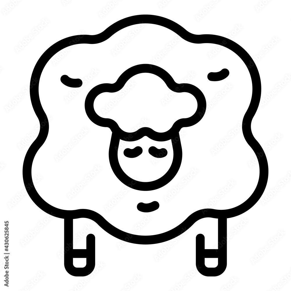 Aufkleber sleeping sheep icon. outline sleeping sheep vector icon for web design isolated on white background