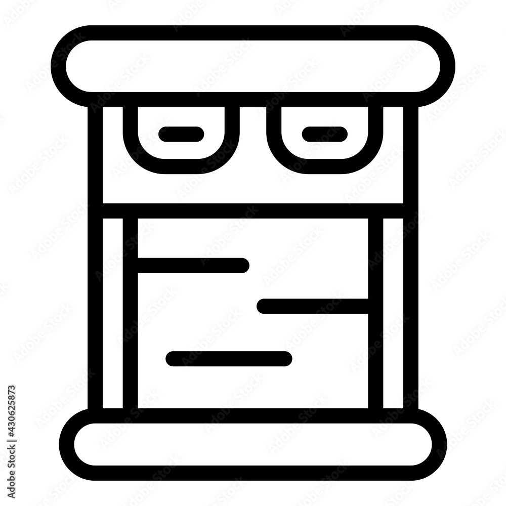 Poster trouble sleeping icon. outline trouble sleeping vector icon for web design isolated on white backgro