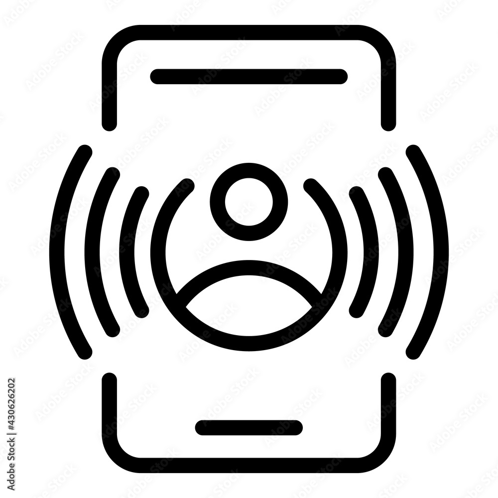 Poster ringing phone icon. outline ringing phone vector icon for web design isolated on white background