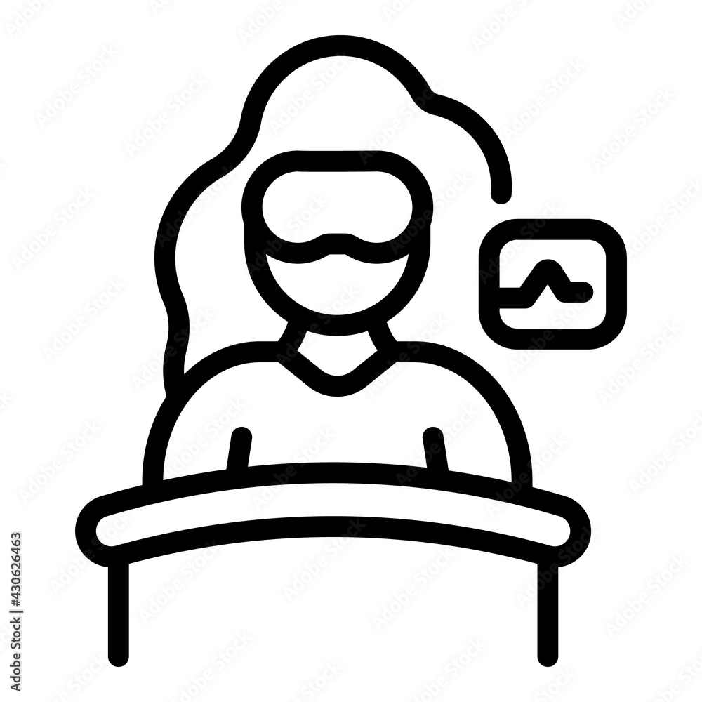 Poster sleeping time icon. outline sleeping time vector icon for web design isolated on white background