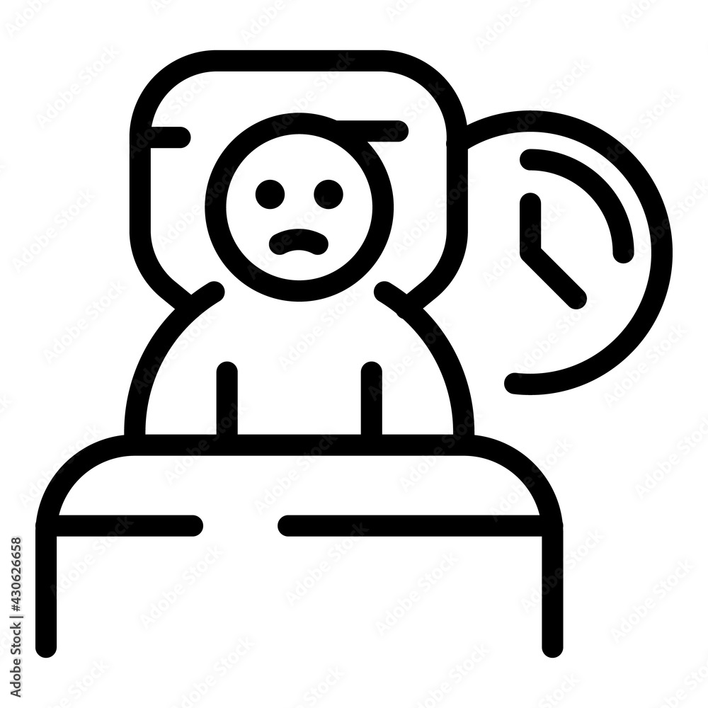 Poster insomnia icon. outline insomnia vector icon for web design isolated on white background