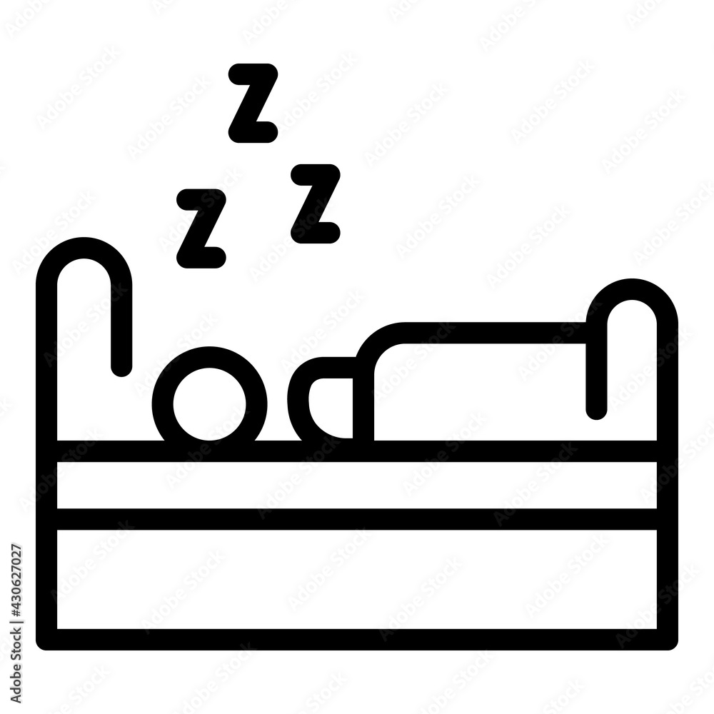 Poster bedtime icon. outline bedtime vector icon for web design isolated on white background