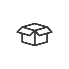 Open box icon on white background