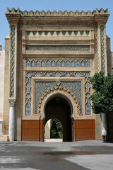 Architecture of  the old town of Meknes in Morocco