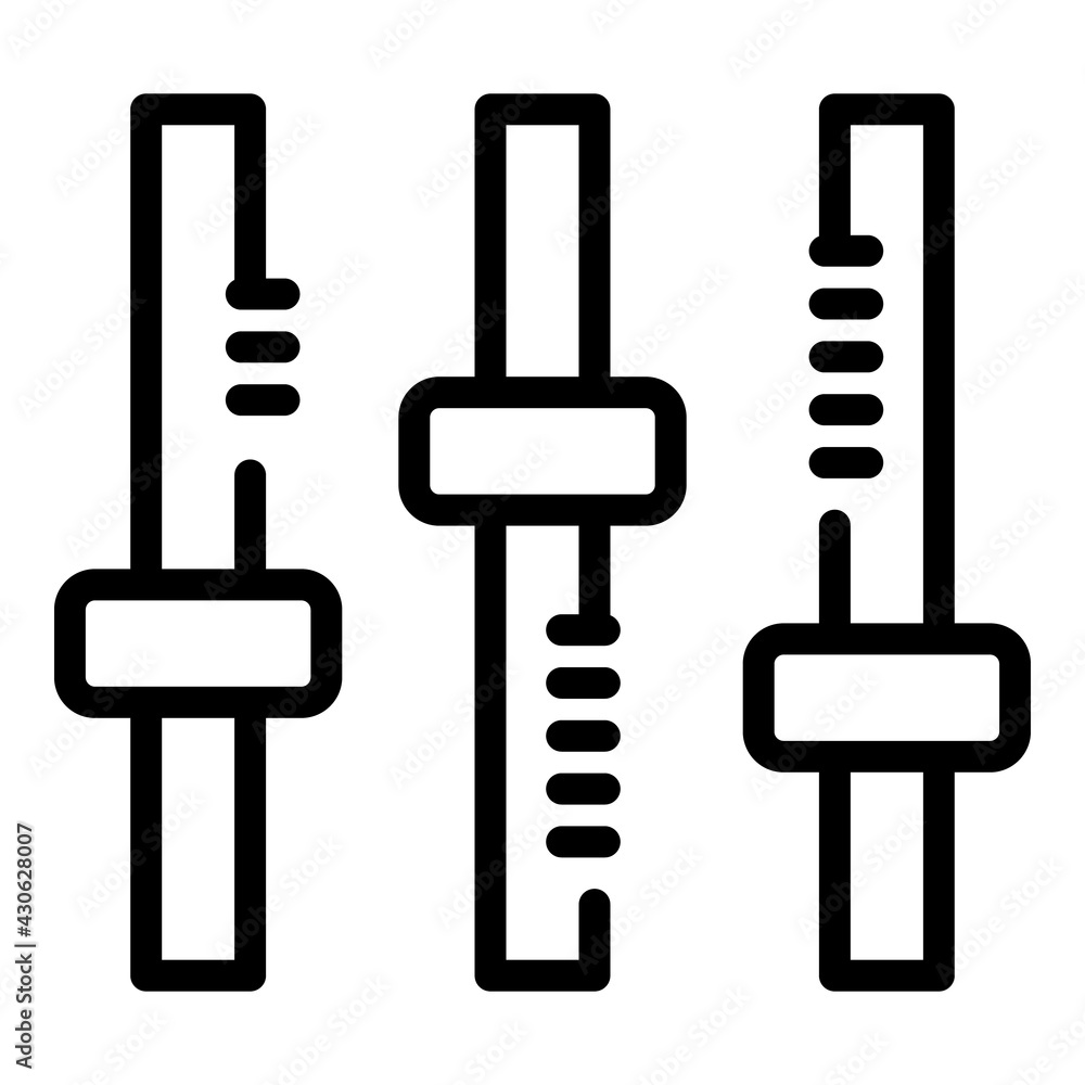 Poster volume control icon. outline volume control vector icon for web design isolated on white background