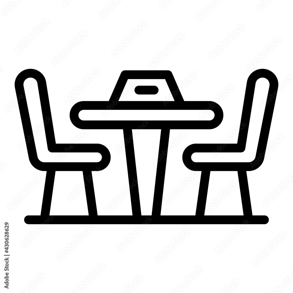 Poster club table icon. outline club table vector icon for web design isolated on white background